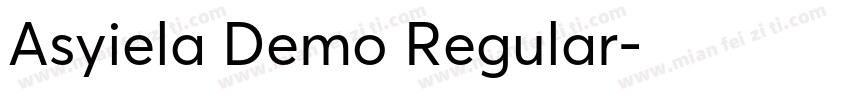 Asyiela Demo Regular字体转换